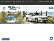 Tablet Screenshot of pacificvolkswagen.com